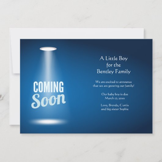 Bald wird die Schwangerschaftsankündigung des Jung Ankündigung (Vorderseite)