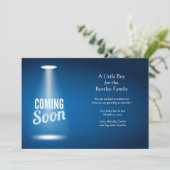 Bald wird die Schwangerschaftsankündigung des Jung Ankündigung (Stehend Vorderseite)