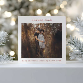 Bald wird die Schwangerschaftsankündigungskarte Feiertagskarte