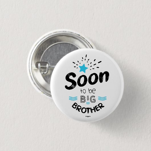 Bald wird ein großer Bruder Button (Vorne & Hinten)