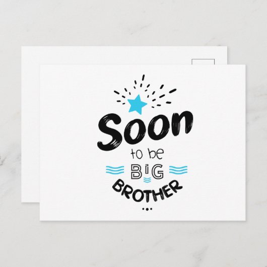 Bald wird ein großer Bruder Postkarte (Vorne/Hinten)