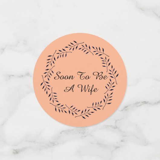 Bald wird eine Ehefrau Konfetti (Klein Vorderseite)