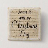 Bald wird es Weihnachts-Button Button (Vorderseite)