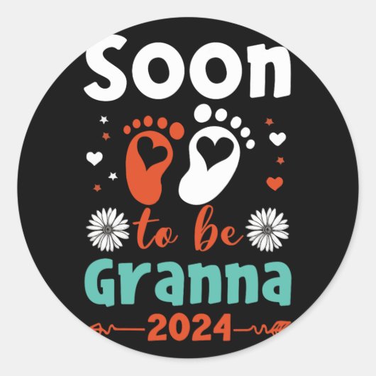 Bald wird für 2024 nach Granna Runder Aufkleber (Vorderseite)
