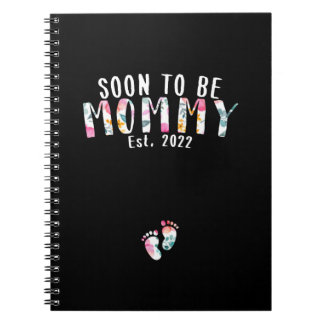 Bald wird Gigi Anfang 2022 florale neue Oma Mutter Notizblock