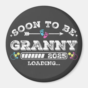Bald wird Granny 2025 Ladekreis Magnet
