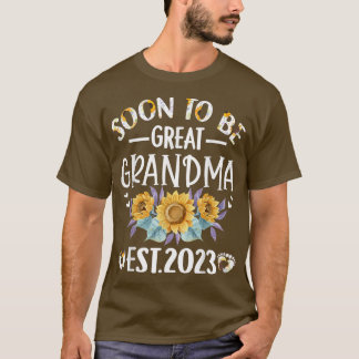 Bald wird Großmutter 2023 Sonnenblume Mutter's D T-Shirt