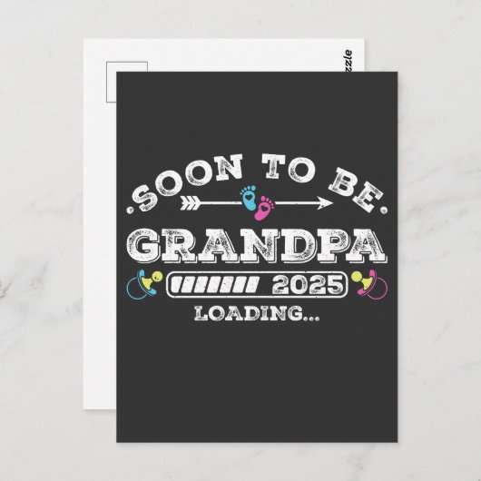 Bald wird Großvater 2025 Ladung Postkarte (Vorne/Hinten)