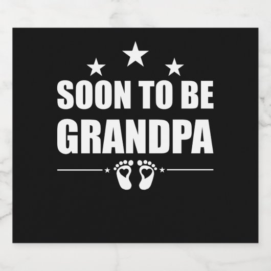 Bald wird Großvater Schwangerschaft Ankündigung Bierflaschenetikett (Einzelnes Label)