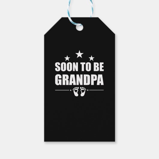 Bald wird Großvater Schwangerschaft Ankündigung Geschenkanhänger (Vorderseite)