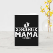 Bald wird Mama Est 2025 erwarten Karte (Gelbe Blume)