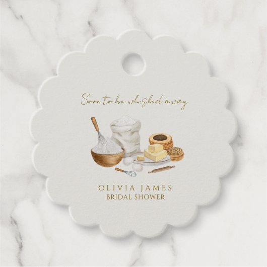 Bald wird man Brautparty wegflüstern Geschenkanhänger (Vorderseite)