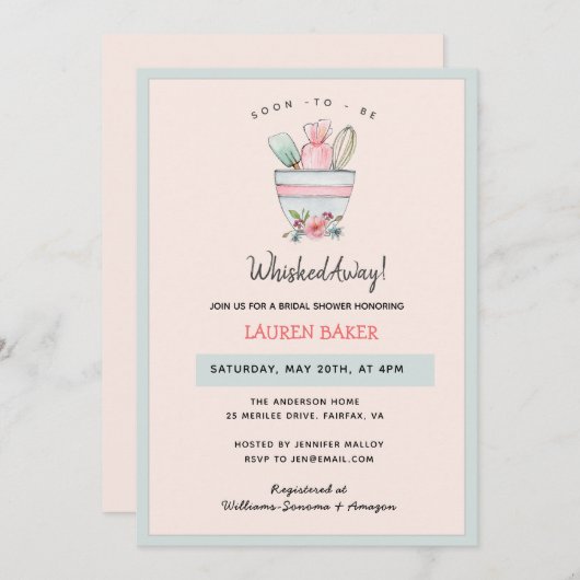 "Bald wird man wegflüstern"-Brautparty Einladung (Vorne/Hinten)