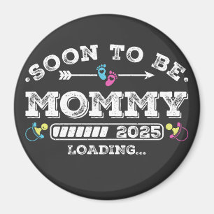Bald wird Mommy 2025 Ladekreis Magnet