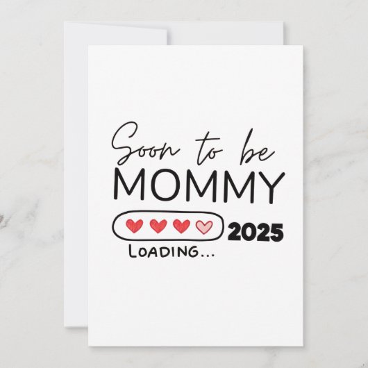 Bald wird Mommy 2025 Valentinstag Schwangerschaft Feiertagskarte (Vorderseite)