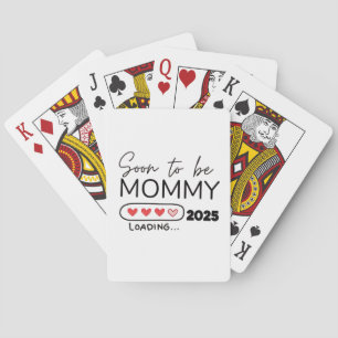 Bald wird Mommy 2025 Valentinstag Schwangerschaft Spielkarten