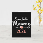 Bald wird Mommy 2026 Karte (Gelbe Blume)