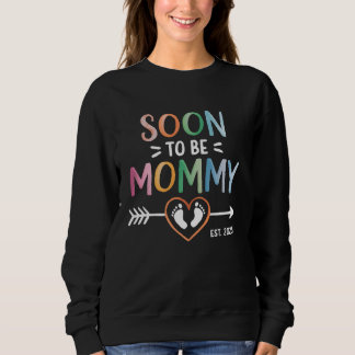 Bald wird Mommy Est 2025 Schwangerschaftsankündigu Sweatshirt