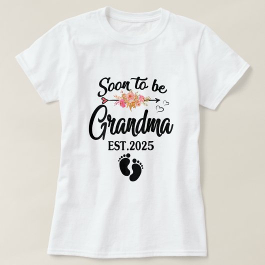 Bald wird Oma 2025 nach Oma 2025 befördert T-Shirt (Design vorne)
