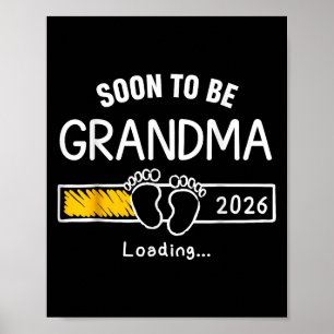 Bald wird Oma 2026 Ankündigung der Schwangerschaft Poster