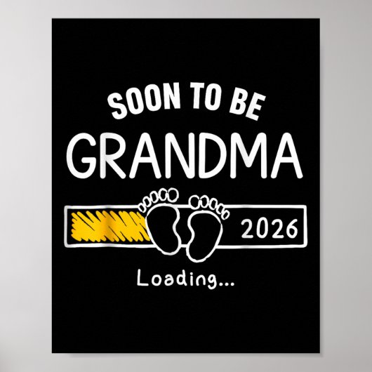 Bald wird Oma 2026 Ankündigung der Schwangerschaft Poster (Vorne)