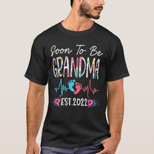 Bald wird Oma Est 2022 die Funny Floral Mutter's T-Shirt (Vorderseite)