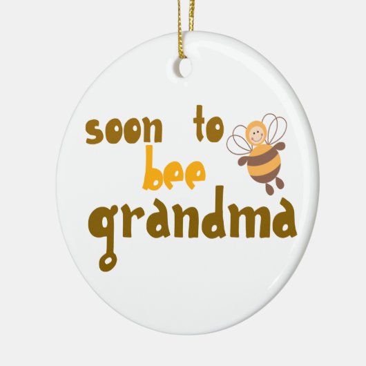 Bald wird Oma Keramik Ornament (Links)