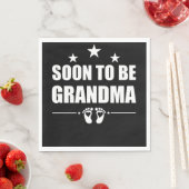 Bald wird Oma Pregnancy Ankündigung Offenlegung Serviette (Beispiel)