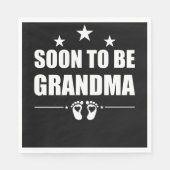 Bald wird Oma Pregnancy Ankündigung Offenlegung Serviette (Vorderseite)