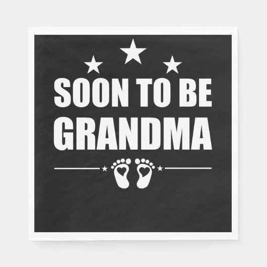 Bald wird Oma Pregnancy Ankündigung Offenlegung Serviette (Vorderseite)