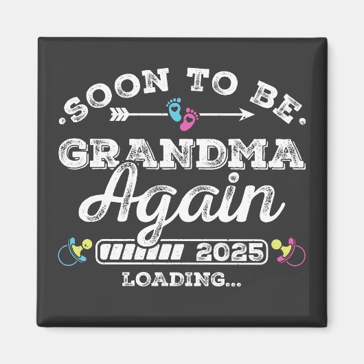 Bald wird Oma wieder 2025 Loading Square Magnet (Vorne)