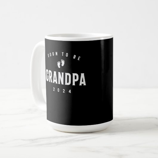 Bald wird Opa 2024 an Großvater befördert Kaffeetasse (Vorderseite Links)