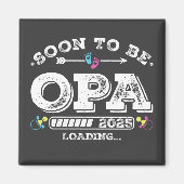 Bald wird Opa 2025 Loading Square Magnet (Vorne)