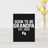 Bald wird Opa Anfang 2025 erste Großvater Karte (Gelbe Blume)