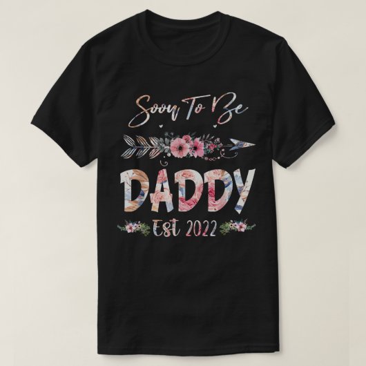 Bald wird Papa 2022 Blumenvatertag T-Shirt (Design vorne)