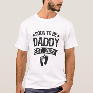 Bald wird Papi 2022 Neues Geborenes Baby Geschenk T-Shirt