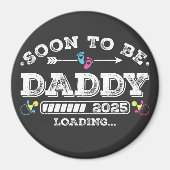 Bald wird Papi 2025 Ladeschalter Magnet (Vorne)