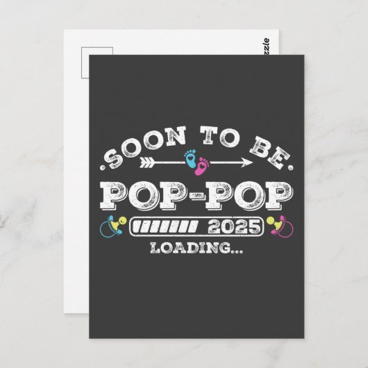Bald wird Pop-Pop 2025 Ladung Postkarte (Vorne/Hinten)