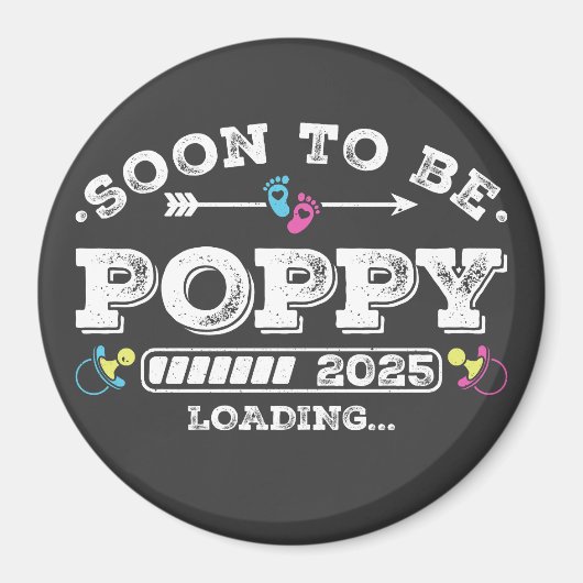 Bald wird Poppy 2025 Ladekreis Magnet (Vorne)
