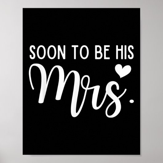 Bald wird seine Frau Bride & Groom Matching Co Poster (Vorne)