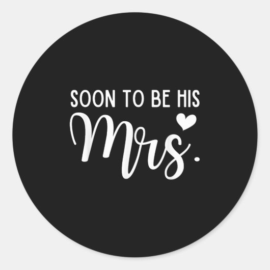 Bald wird seine Frau Bride & Groom Matching Co Runder Aufkleber (Vorderseite)