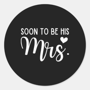 Bald wird seine Frau Bride und Groom Matching Coup Runder Aufkleber