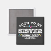 Bald wird Sister 2025 Loading Square Magnet (Vorderseite/Rückseite)