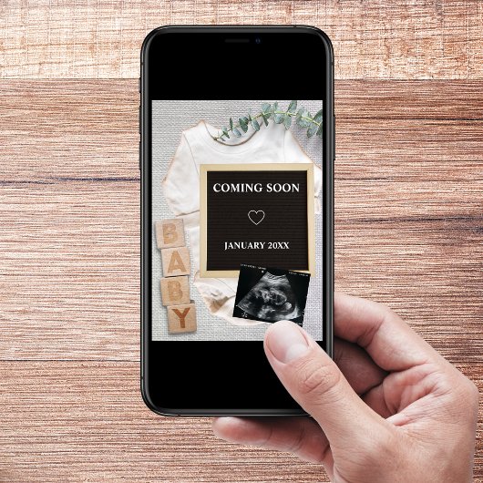 Bald wird Sonogram Foto Pregnancy Ankündigung