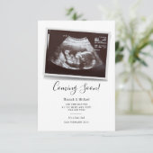Bald wird Sonogram Pregnancy Ankündigung (Stehend Vorderseite)