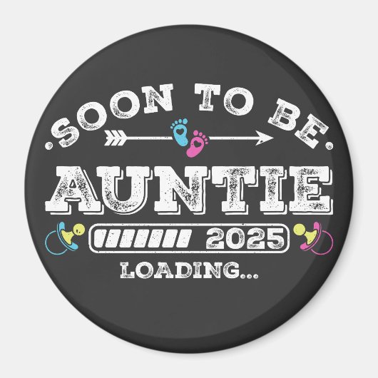 Bald wird Tante 2025 Ladekreis Magnet (Vorne)
