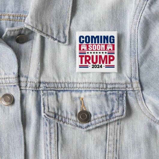 Bald wird Trump 2024 Präsident Button (Beispiel)
