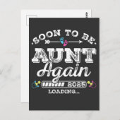 Bald wird wieder Tante sein 2025 Ladung Postkarte (Vorne/Hinten)