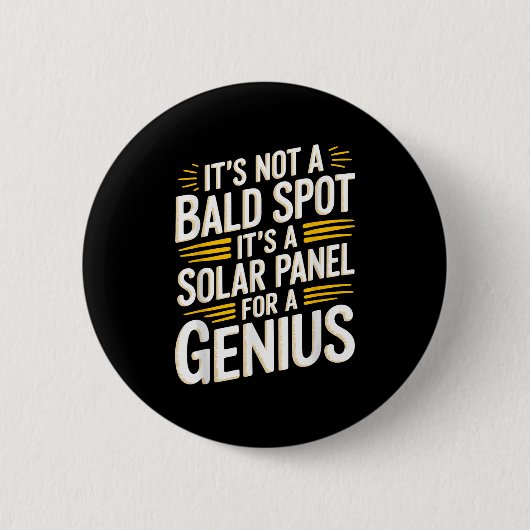 Bald-Zitat für Bald-Männer Vater und Haarausfall B Button (Vorderseite)