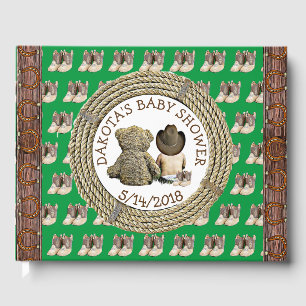 Bald zu b Lil "Cowboy Baby Shower Guestbook Gästebuch